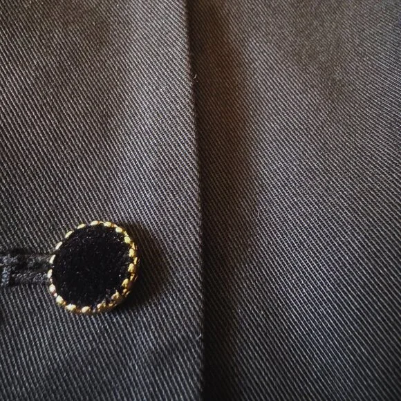 Reformation Black Oakley Peplum Vest with Velvet Buttons – Size 2 - Picture 3 of 3